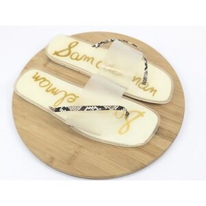 Sam Edelman Sandals Womans 11 Luciana Flip Flops Python‎ Print Slip On Summer